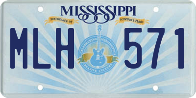 MS license plate MLH571