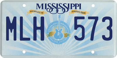 MS license plate MLH573