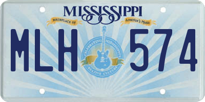 MS license plate MLH574