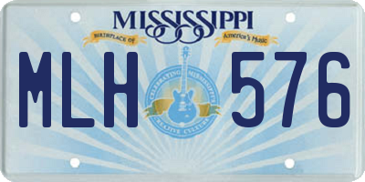 MS license plate MLH576