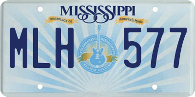 MS license plate MLH577