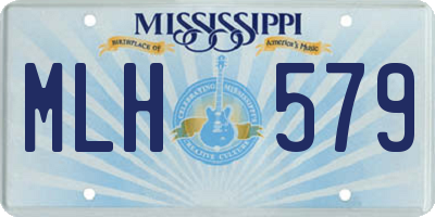 MS license plate MLH579