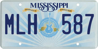 MS license plate MLH587