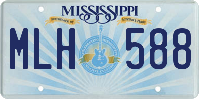 MS license plate MLH588