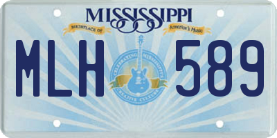 MS license plate MLH589