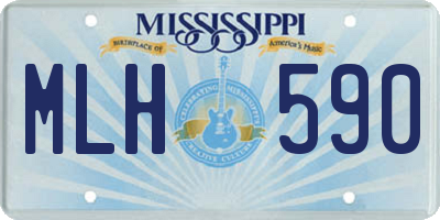 MS license plate MLH590