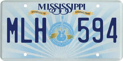 MS license plate MLH594