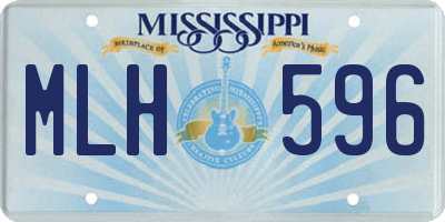 MS license plate MLH596