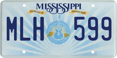 MS license plate MLH599