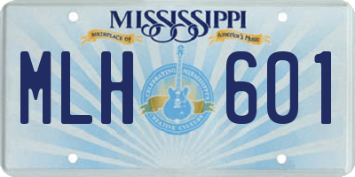 MS license plate MLH601