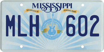 MS license plate MLH602
