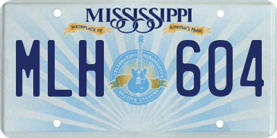 MS license plate MLH604