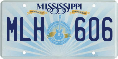 MS license plate MLH606