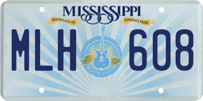 MS license plate MLH608