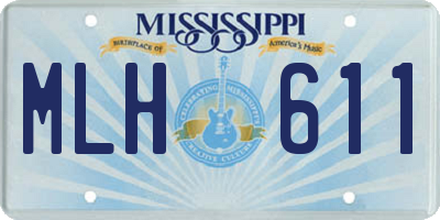 MS license plate MLH611