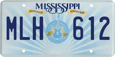 MS license plate MLH612