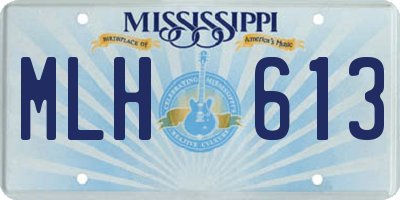 MS license plate MLH613