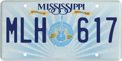 MS license plate MLH617