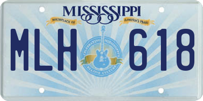 MS license plate MLH618