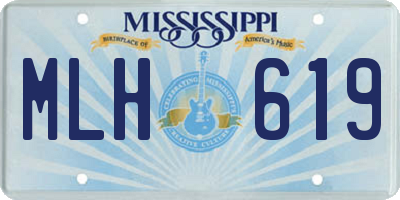 MS license plate MLH619