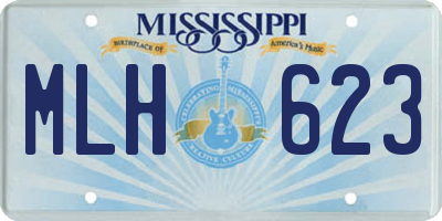MS license plate MLH623