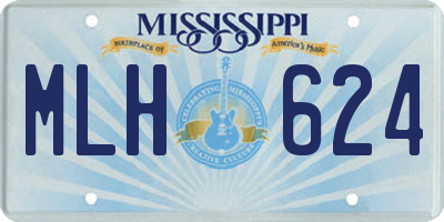 MS license plate MLH624