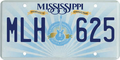 MS license plate MLH625