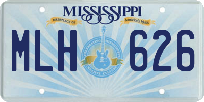 MS license plate MLH626
