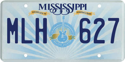 MS license plate MLH627