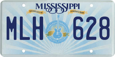 MS license plate MLH628