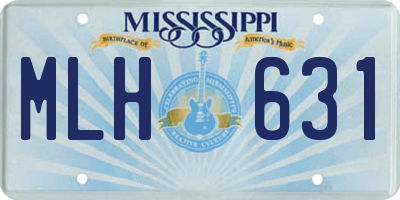 MS license plate MLH631