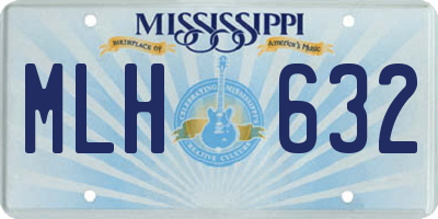 MS license plate MLH632