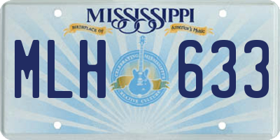 MS license plate MLH633