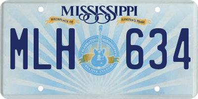 MS license plate MLH634