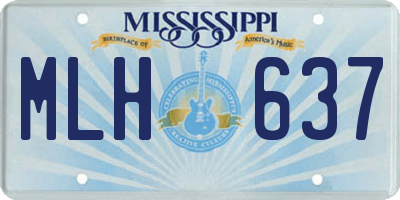 MS license plate MLH637
