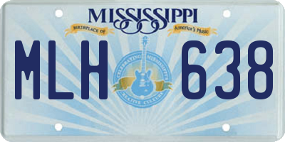 MS license plate MLH638