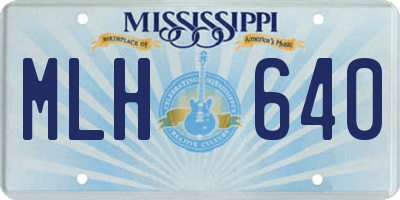 MS license plate MLH640