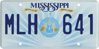 MS license plate MLH641