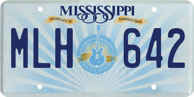 MS license plate MLH642