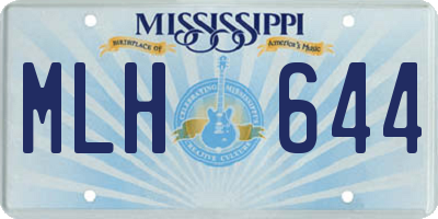 MS license plate MLH644