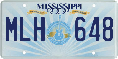 MS license plate MLH648