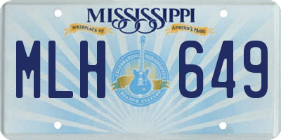 MS license plate MLH649