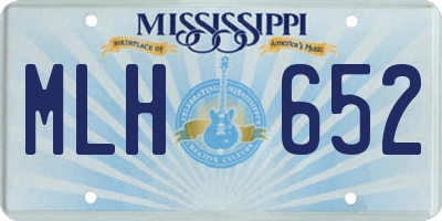 MS license plate MLH652