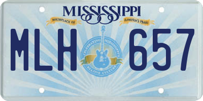 MS license plate MLH657