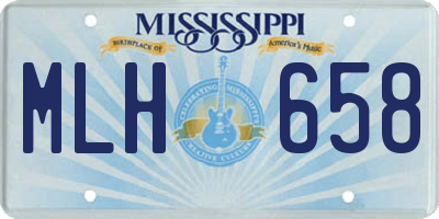 MS license plate MLH658