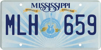 MS license plate MLH659