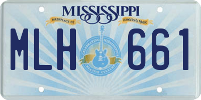 MS license plate MLH661