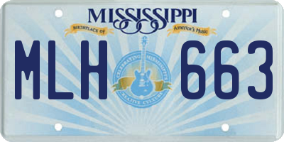 MS license plate MLH663