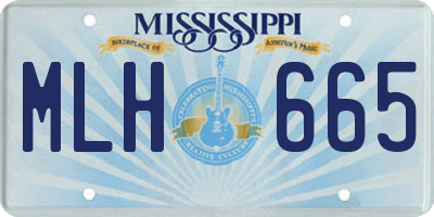 MS license plate MLH665