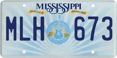 MS license plate MLH673